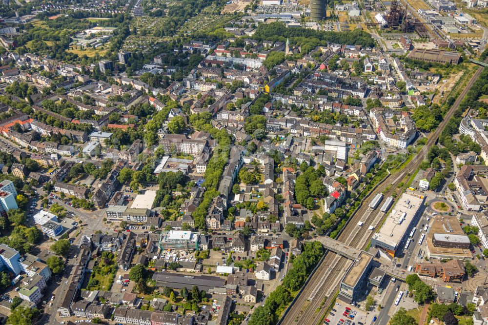 Aerial image Dortmund - Residential area of the multi-family house settlement on street Eckardtstrasse in Dortmund at Ruhrgebiet in the state North Rhine-Westphalia, Germany