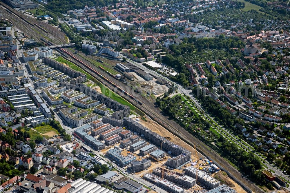 Regensburg from the bird's eye view: Residential area of a??a??a multi-family housing estate Das DOeRNBERG in the district of Westviertel in the district Westviertel in Regensburg in the state of Bavaria, Germany