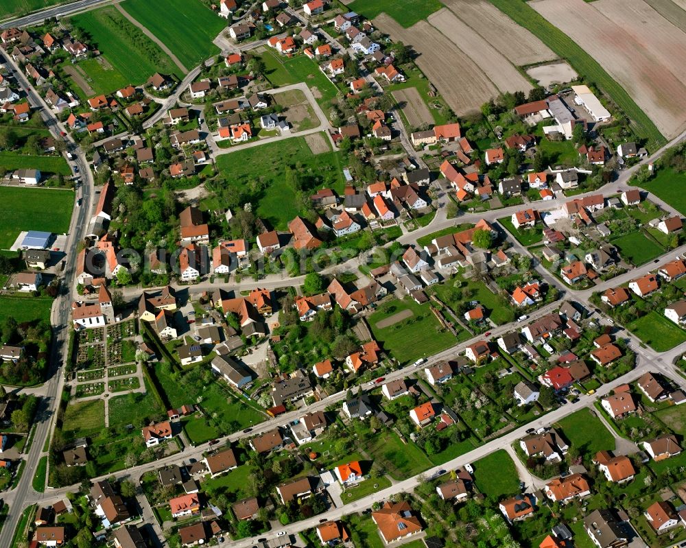 Aerial image Elpersdorf bei Ansbach - Residential area of the multi-family house settlement in Elpersdorf bei Ansbach in the state Bavaria, Germany