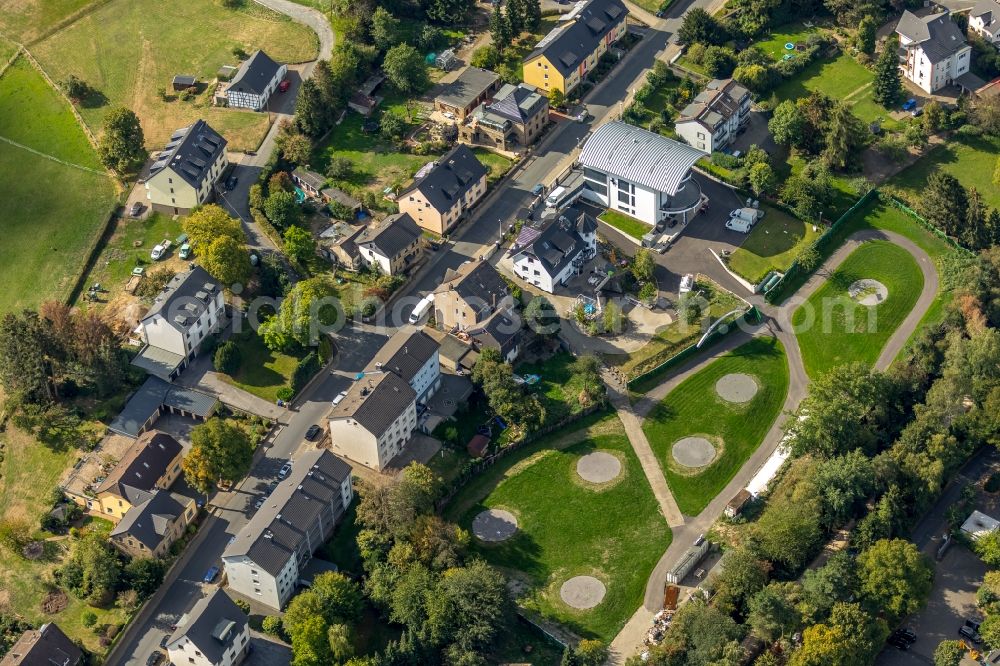 Witten from above - Residential area of the multi-family house settlement entlang of Marktweg in Witten in the state North Rhine-Westphalia, Germany