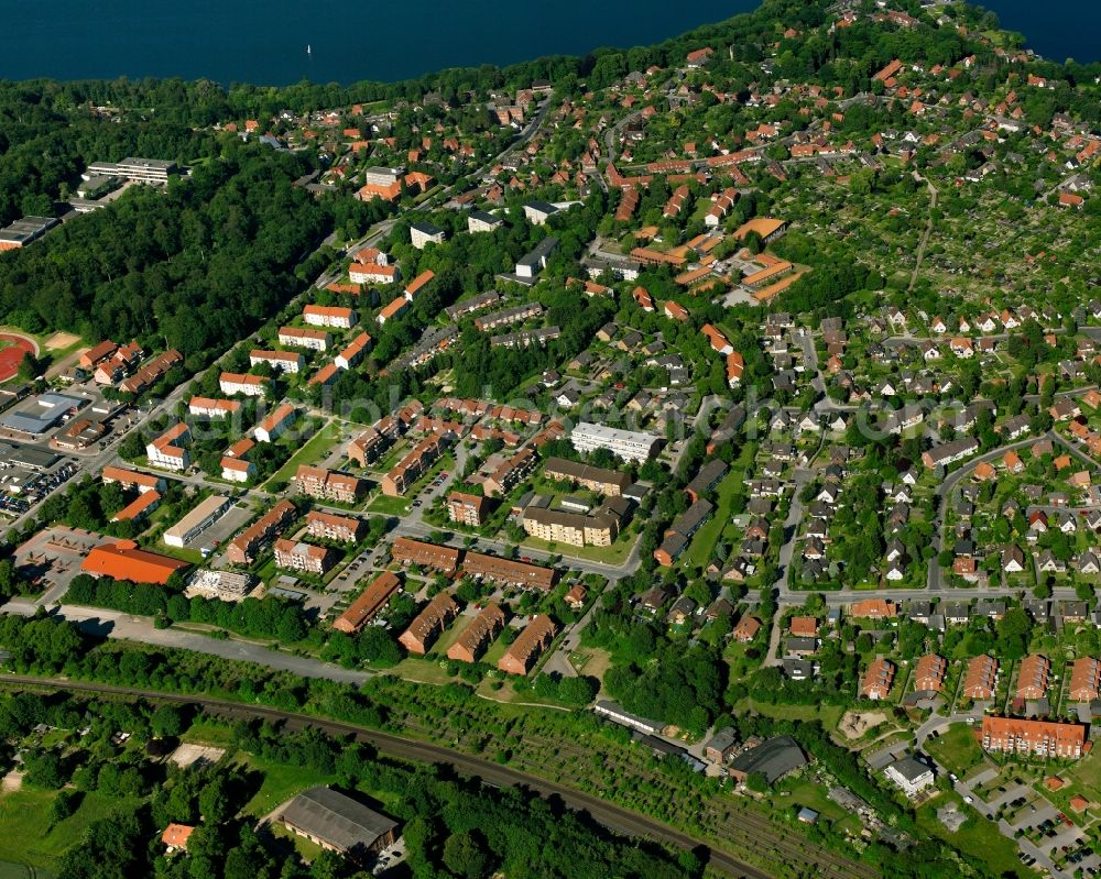 Aerial image Farchauer Mühle - Residential area of the multi-family house settlement in Farchauer Mühle in the state Schleswig-Holstein, Germany