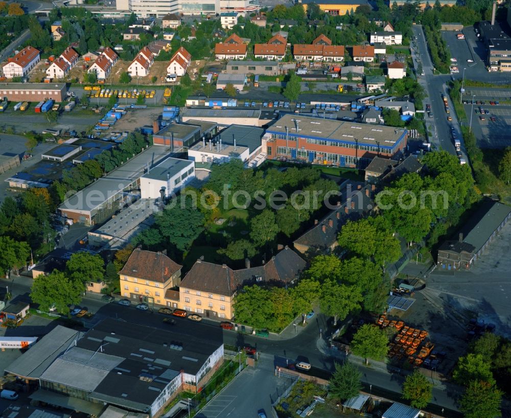 Berlin from above - Residential area of the multi-family house settlement Fritz-Werner-Strasse in the district Mariendorf in Berlin, Germany