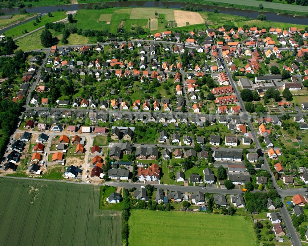 Gimte from the bird's eye view: Residential area of the multi-family house settlement in Gimte in the state Lower Saxony, Germany