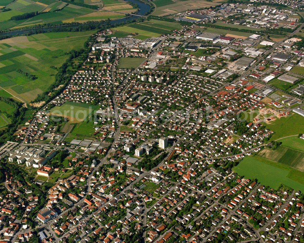 Aerial image Gstütt - Residential area of the multi-family house settlement in Gstütt in the state Bavaria, Germany