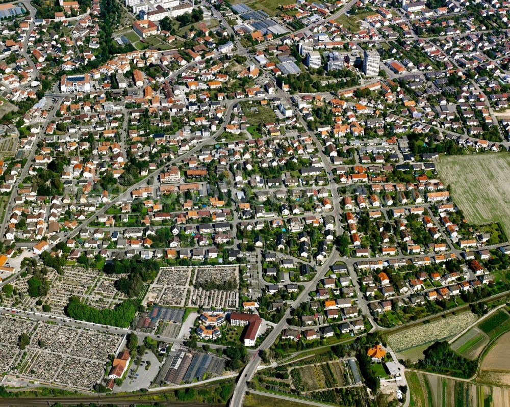 Gstütt from the bird's eye view: Residential area of the multi-family house settlement in Gstütt in the state Bavaria, Germany