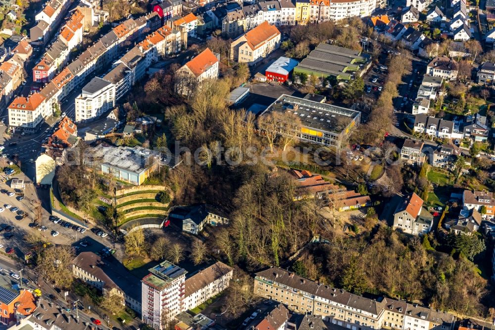 Aerial photograph Hagen - Residential area of the multi-family house settlement in Hagen in the state North Rhine-Westphalia, Germany