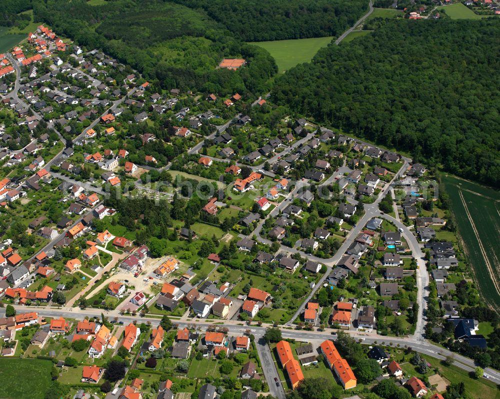 Hahndorf from above - Residential area of the multi-family house settlement in Hahndorf in the state Lower Saxony, Germany