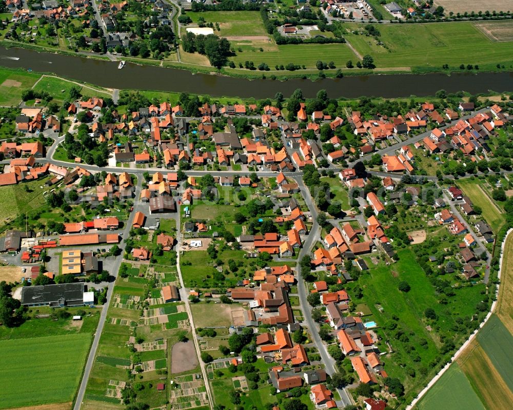 Aerial image Hemeln - Residential area of the multi-family house settlement in Hemeln in the state Lower Saxony, Germany