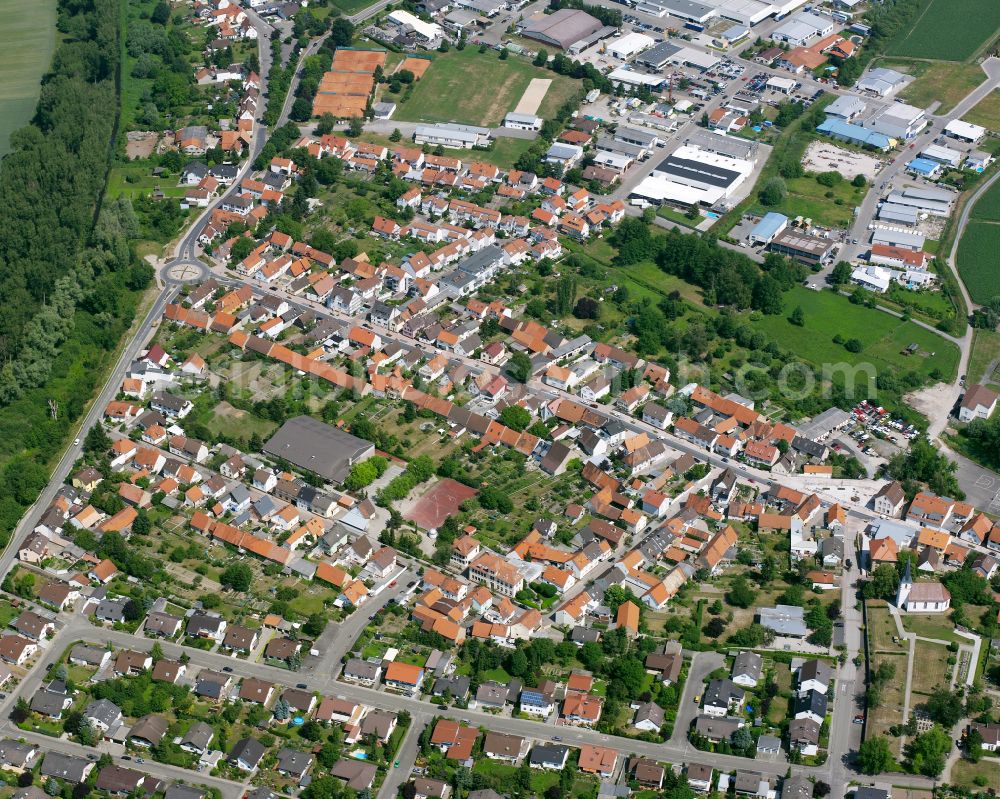 Aerial photograph Hochstetten - Residential area of the multi-family house settlement in Hochstetten in the state Baden-Wuerttemberg, Germany