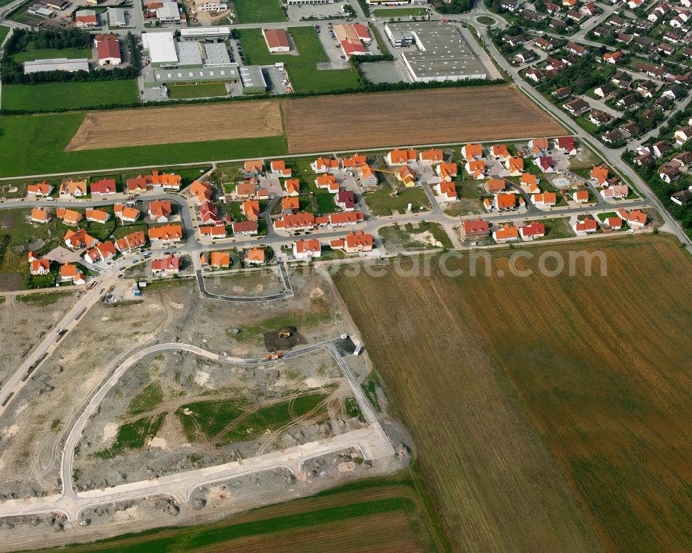 Hohenberg from the bird's eye view: Residential area of the multi-family house settlement in Hohenberg in the state Bavaria, Germany