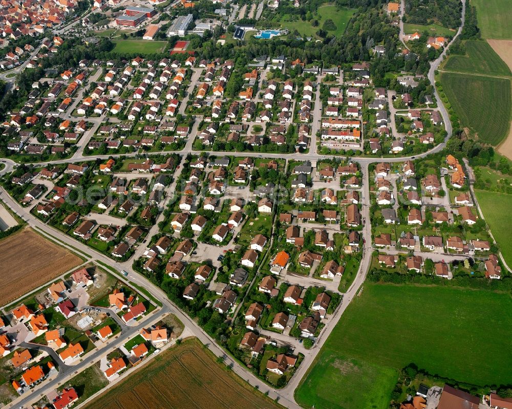 Aerial image Hohenberg - Residential area of the multi-family house settlement in Hohenberg in the state Bavaria, Germany