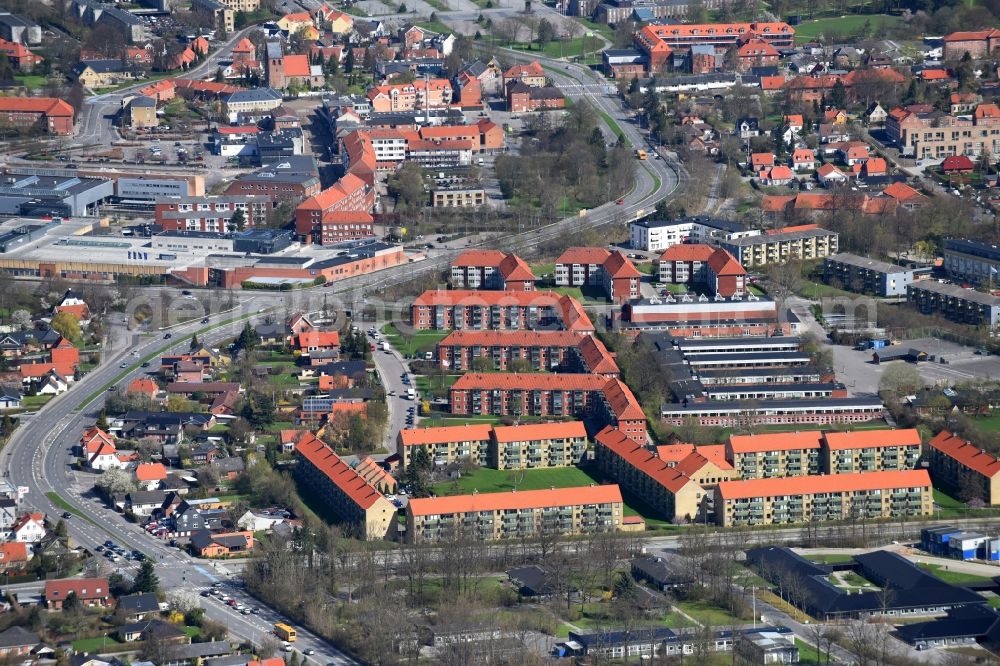 Aerial image Ballerup - Residential area of a multi-family house settlement Hold-an Vej in Ballerup in Region Hovedstaden, Denmark