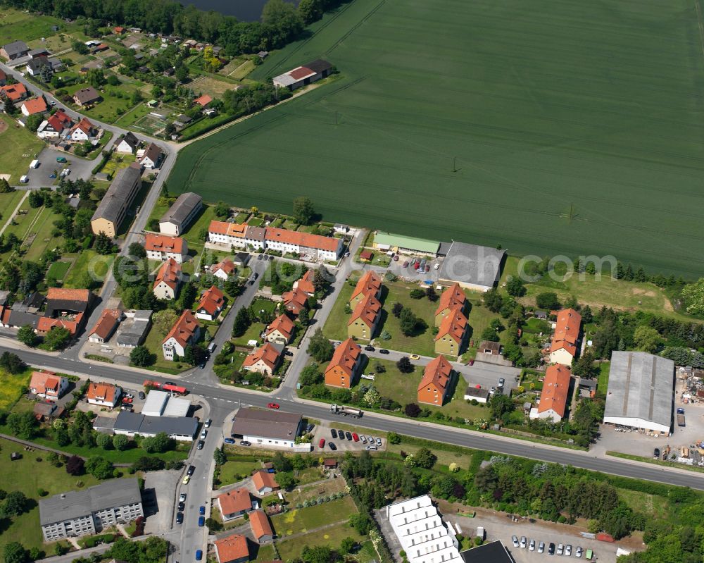 Aerial image Hornburg - Residential area of the multi-family house settlement in Hornburg in the state Lower Saxony, Germany