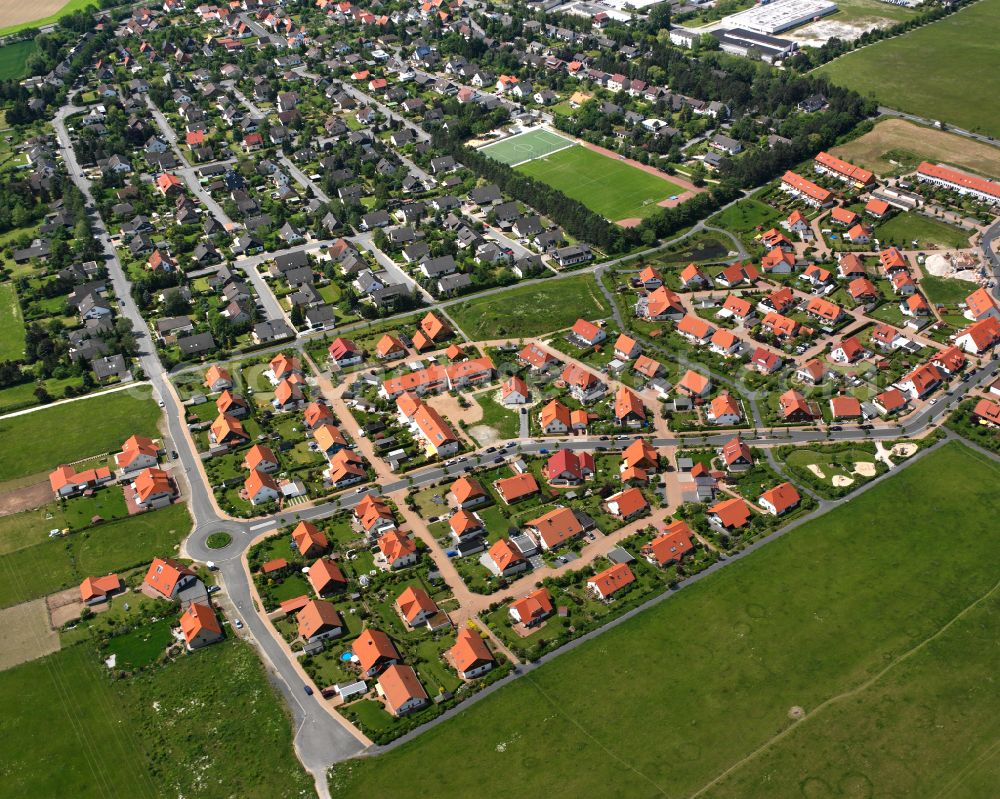 Aerial image Jerstedt - Residential area of the multi-family house settlement in Jerstedt in the state Lower Saxony, Germany