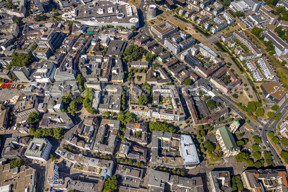 Aerial photograph Essen - Residential area of the multi-family house settlement Kastanienhoefe on street Kastanienallee in Essen at Ruhrgebiet in the state North Rhine-Westphalia, Germany