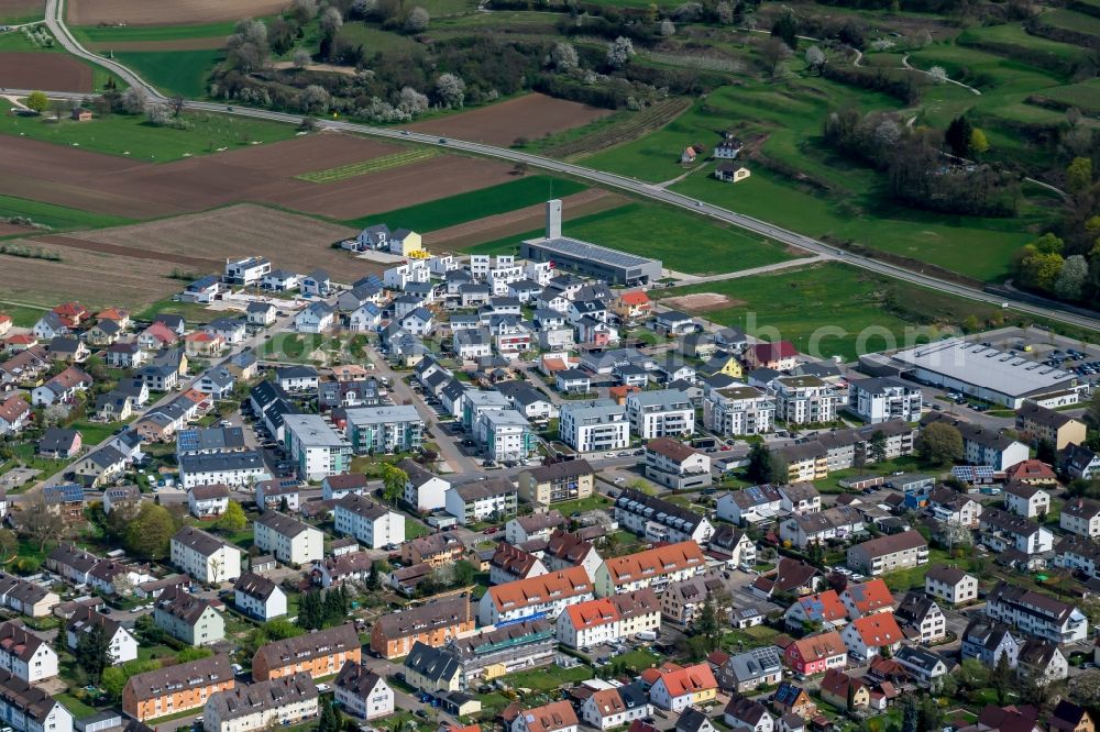 Kenzingen from the bird's eye view: Residential area of the multi-family house settlement Kenzingen in Kenzingen in the state Baden-Wuerttemberg, Germany