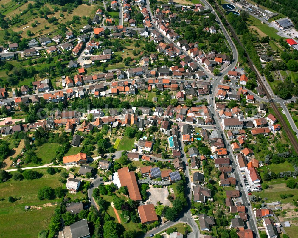 Aerial photograph Kleinsteinbach - Residential area of the multi-family house settlement in Kleinsteinbach in the state Baden-Wuerttemberg, Germany