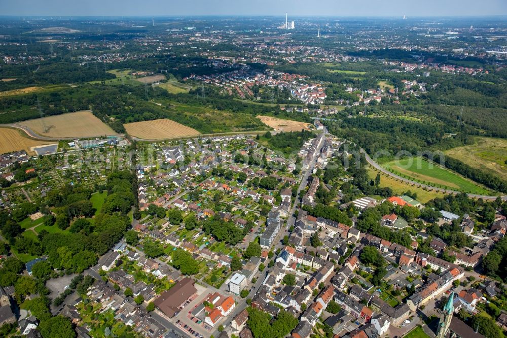 Bochum from above - Residential area of a multi-family house settlement Kolonie Hannover in Bochum in the state North Rhine-Westphalia