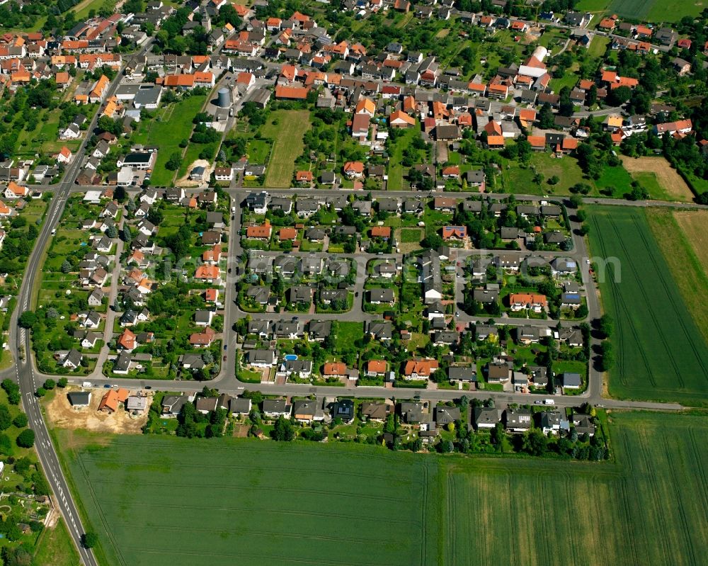 Landwehrhagen from the bird's eye view: Residential area of the multi-family house settlement in Landwehrhagen in the state Lower Saxony, Germany