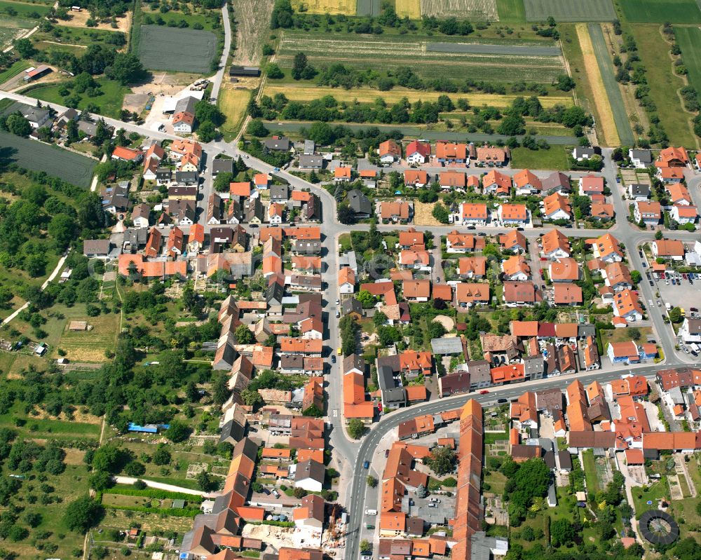 Aerial photograph Liedolsheim - Residential area of the multi-family house settlement in Liedolsheim in the state Baden-Wuerttemberg, Germany