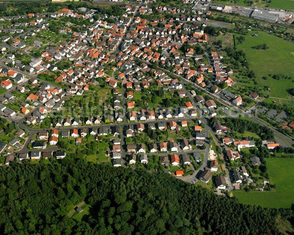 Aerial photograph Lindenstruth - Residential area of the multi-family house settlement in Lindenstruth in the state Hesse, Germany