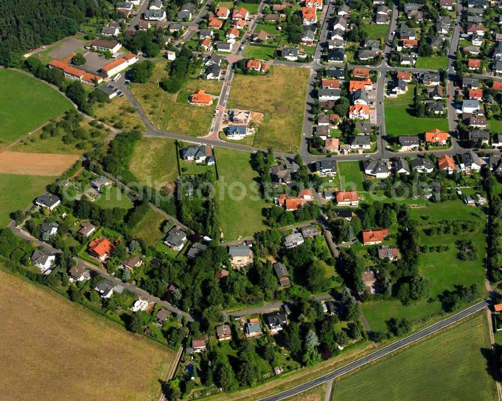 Aerial image Lindenstruth - Residential area of the multi-family house settlement in Lindenstruth in the state Hesse, Germany