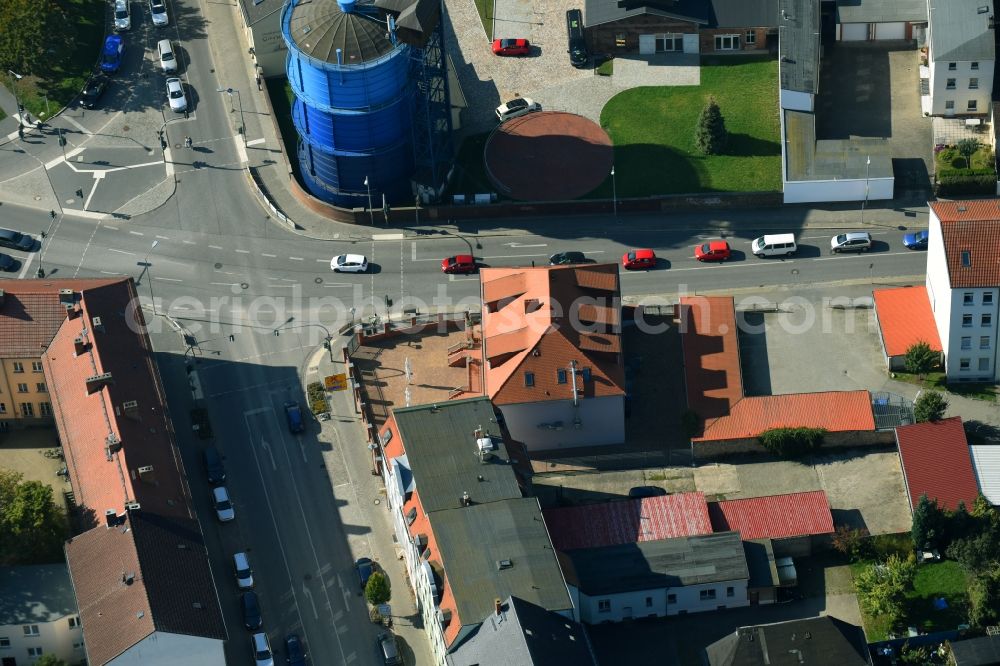 Aerial image Bernau - Residential area of the multi-family house settlement Lohmuehlenstrasse - Berliner Strasse in Bernau in the state Brandenburg, Germany