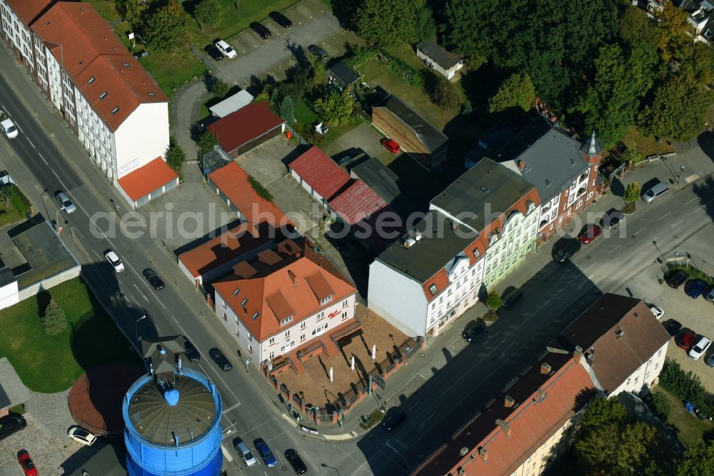 Aerial image Bernau - Residential area of the multi-family house settlement Lohmuehlenstrasse - Berliner Strasse in Bernau in the state Brandenburg, Germany