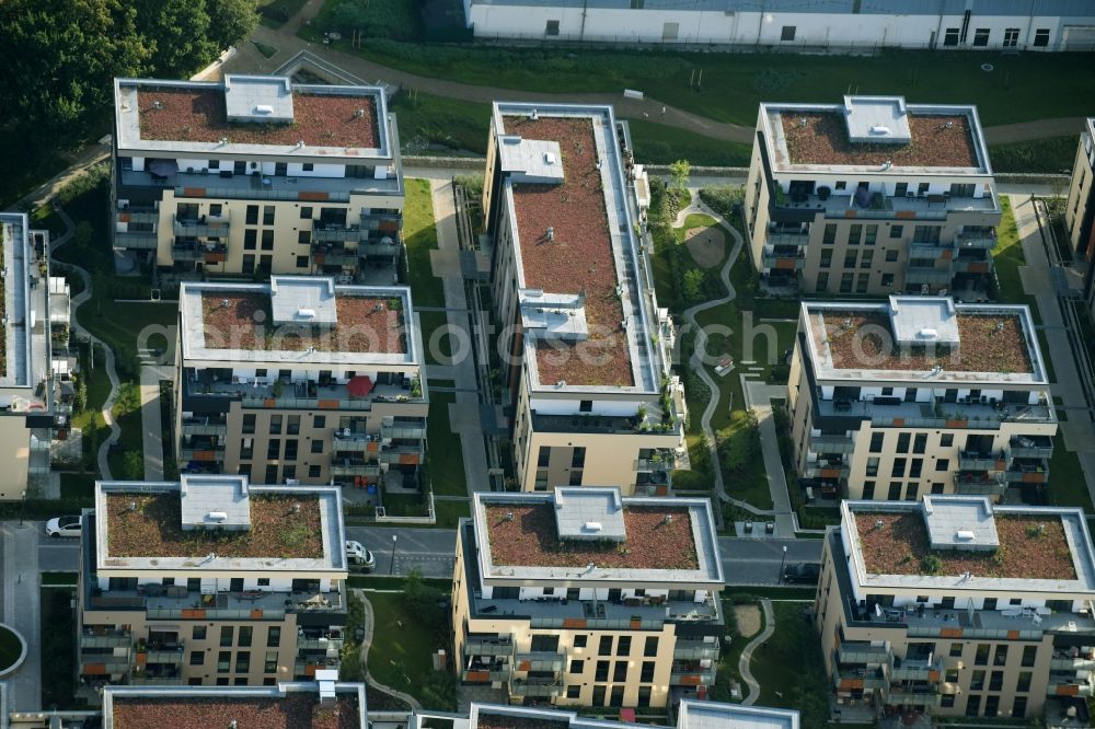 Hamburg from above - Residential area of a multi-family house settlement at the Luruper Hauptstrasse in Hamburg