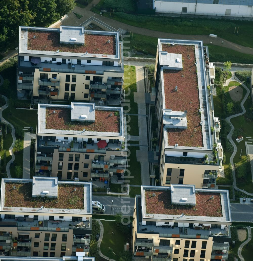 Aerial image Hamburg - Residential area of a multi-family house settlement at the Luruper Hauptstrasse in Hamburg