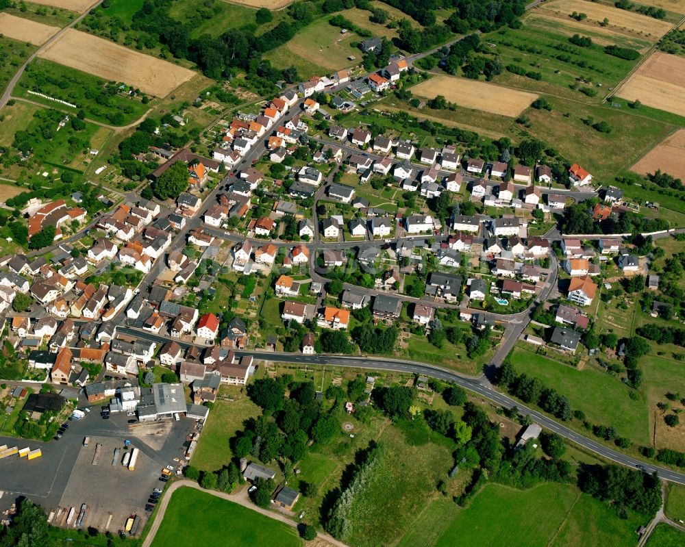 Aerial image Mainzlar - Residential area of the multi-family house settlement in Mainzlar in the state Hesse, Germany