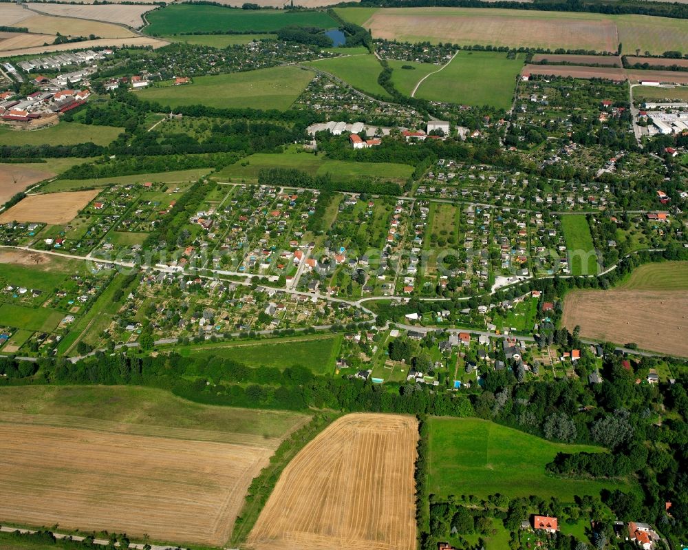 Aerial photograph Mühlhausen/Thüringen - Residential area of the multi-family house settlement in Mühlhausen in the state Thuringia, Germany