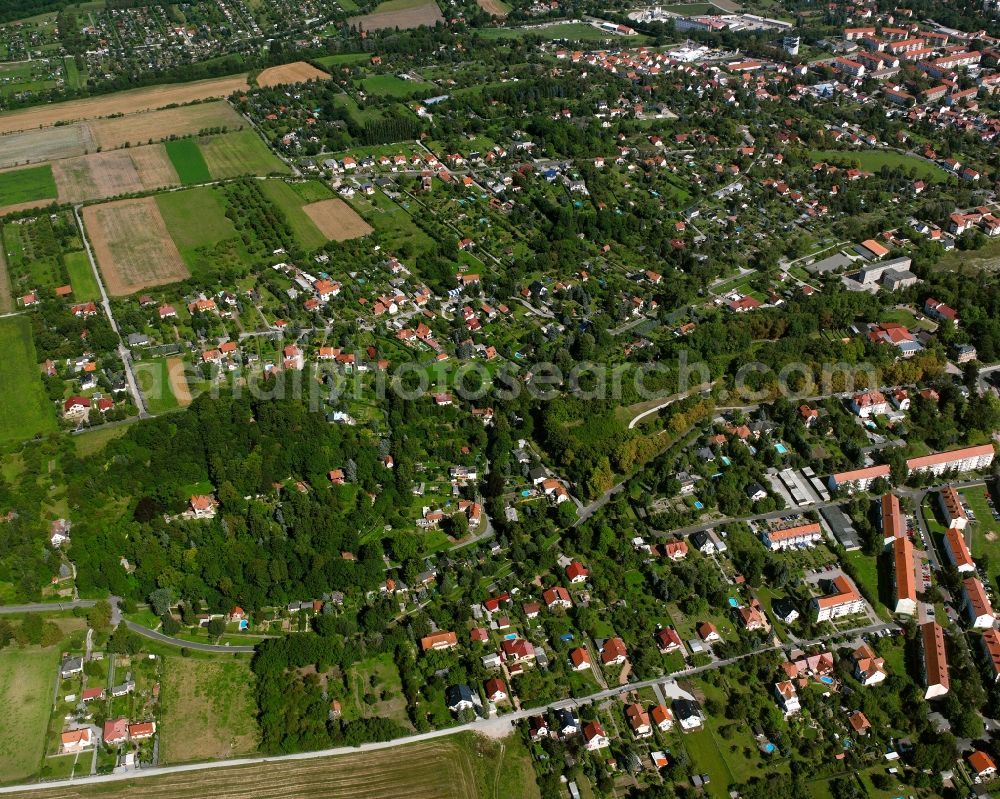 Aerial photograph Mühlhausen/Thüringen - Residential area of the multi-family house settlement in Mühlhausen in the state Thuringia, Germany