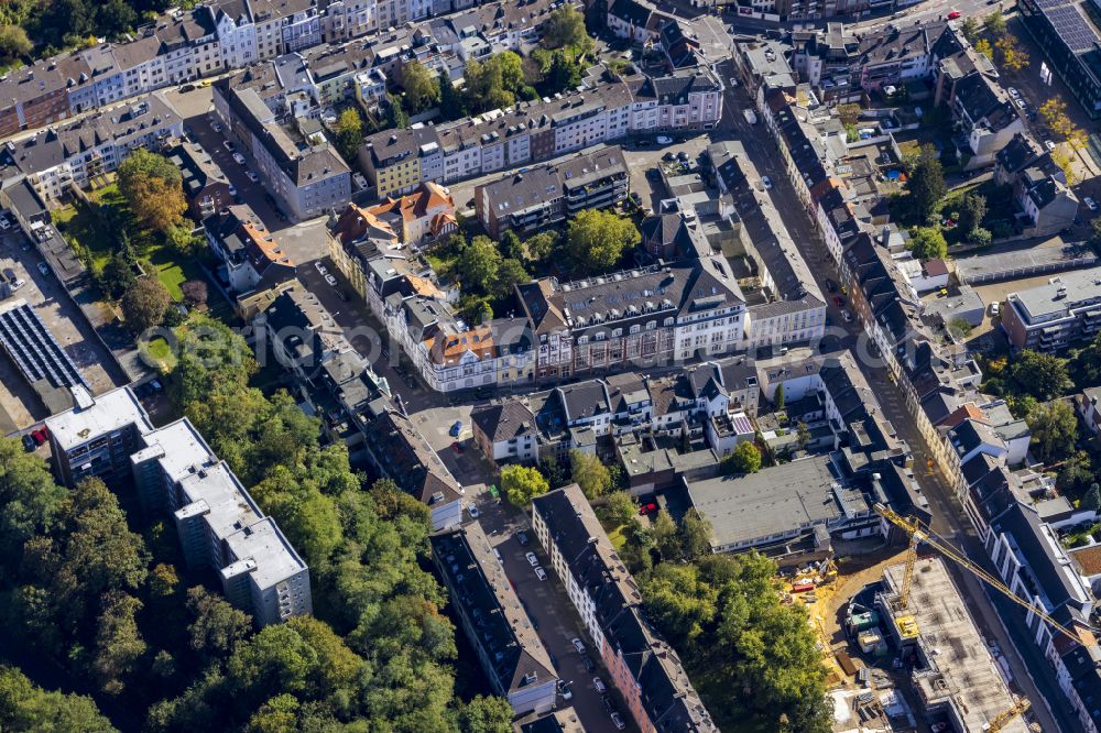 Mönchengladbach from above - Residential area of the multi-family housing estate on Windthorststrasse in Moenchengladbach in the federal state of North Rhine-Westphalia, Germany