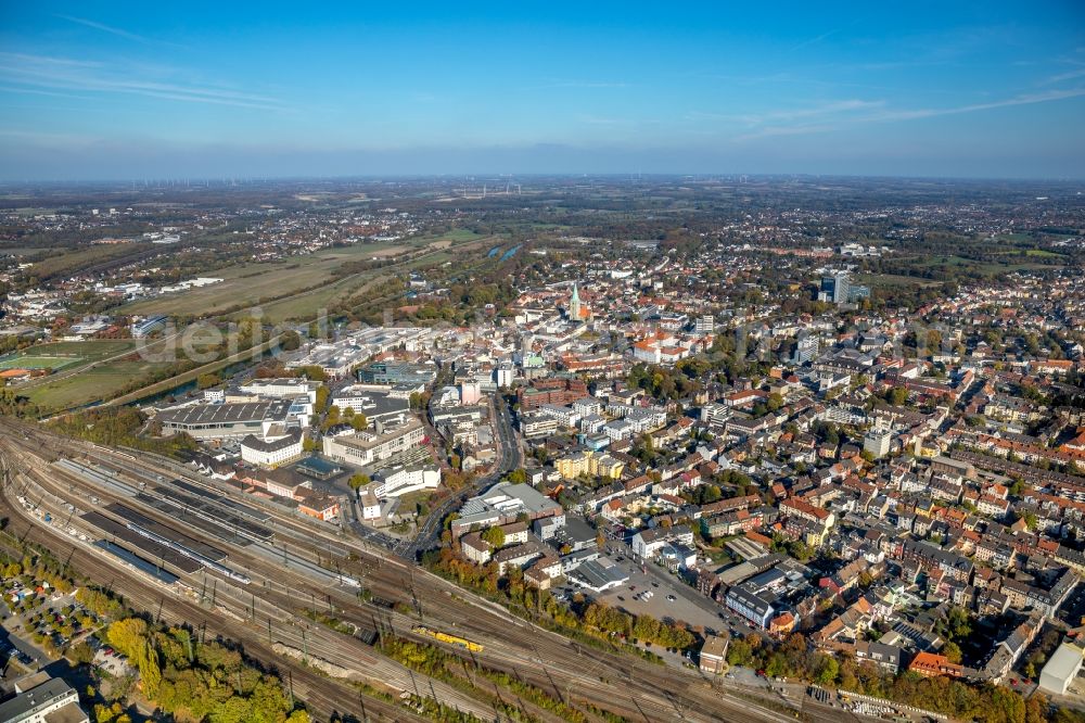 Hamm from above - Residential area of the multi-family house settlement Museums-Quartier in Hamm in the state North Rhine-Westphalia, Germany