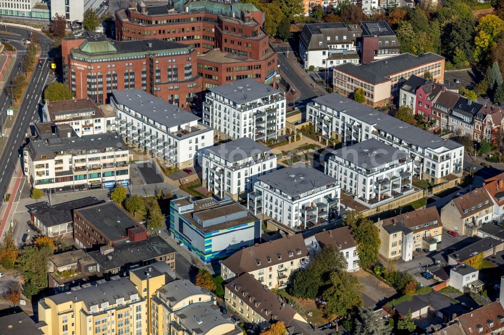 Aerial image Hamm - Residential area of the multi-family house settlement Museums-Quartier in Hamm in the state North Rhine-Westphalia, Germany