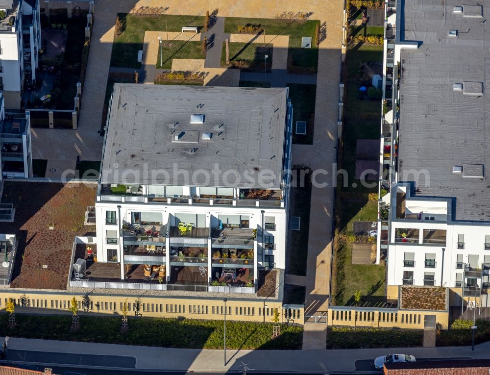 Aerial image Hamm - Residential area of the multi-family house settlement Museums-Quartier in Hamm in the state North Rhine-Westphalia, Germany