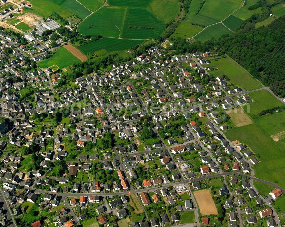 Aerial photograph Niederhadamar - Residential area of the multi-family house settlement in Niederhadamar in the state Hesse, Germany