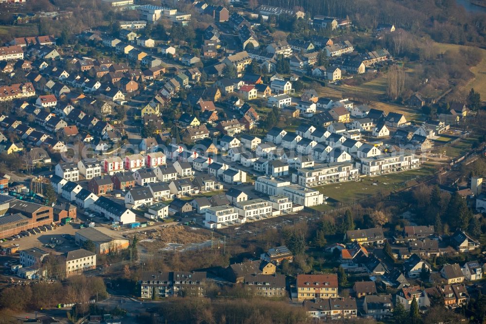 Essen from above - Residential area of a multi-family house settlement in the district Horst in Essen in the state North Rhine-Westphalia