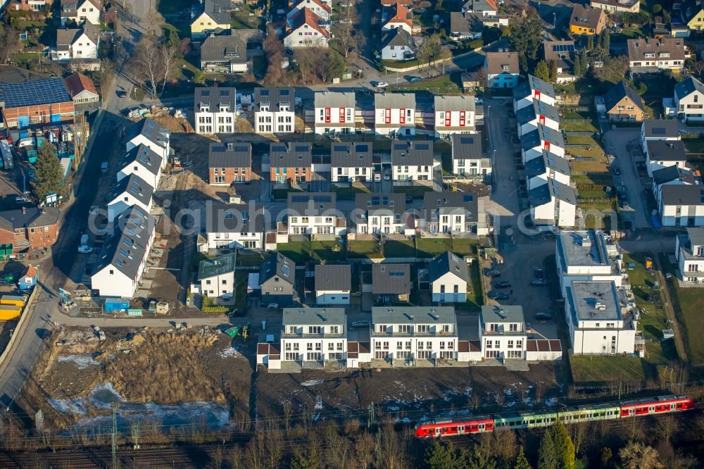 Aerial image Essen - Residential area of a multi-family house settlement in the district Horst in Essen in the state North Rhine-Westphalia