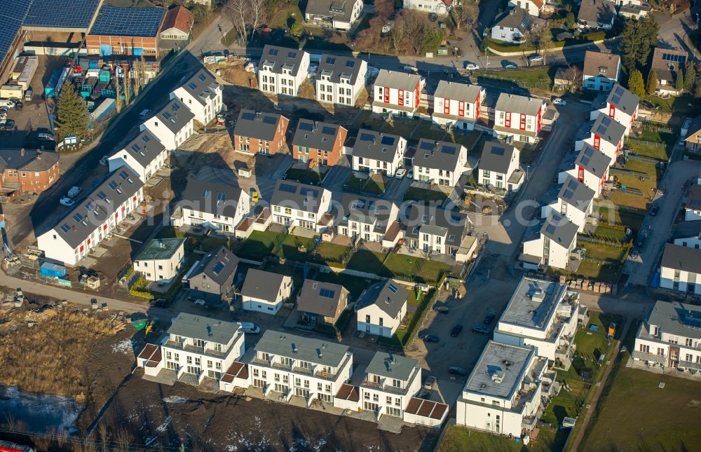 Essen from above - Residential area of a multi-family house settlement in the district Horst in Essen in the state North Rhine-Westphalia