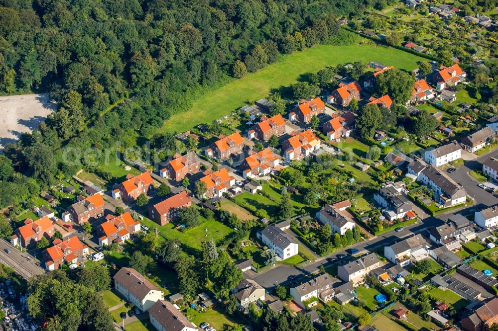 Essen from above - Residential area of a multi-family house settlement Ottekampshof in Essen in the state North Rhine-Westphalia