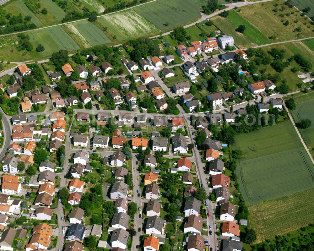 Aerial photograph Palmbach - Residential area of the multi-family house settlement in Palmbach in the state Baden-Wuerttemberg, Germany