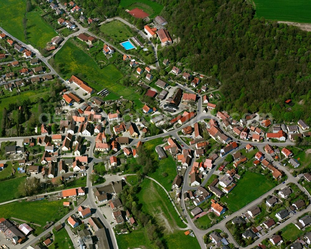 Aerial photograph Papiermühle - Residential area of the multi-family house settlement in Papiermühle in the state Bavaria, Germany