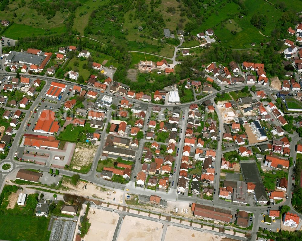 Aerial photograph Reichenbach - Residential area of the multi-family house settlement in Reichenbach in the state Baden-Wuerttemberg, Germany