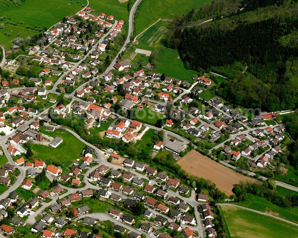 Aerial photograph Reichenbach - Residential area of the multi-family house settlement in Reichenbach in the state Baden-Wuerttemberg, Germany