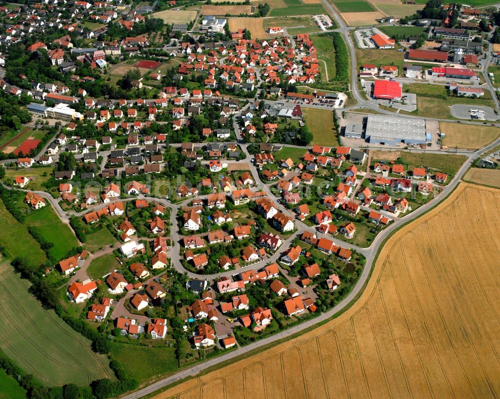 Aerial image Retzendorf - Residential area of the multi-family house settlement in Retzendorf in the state Bavaria, Germany