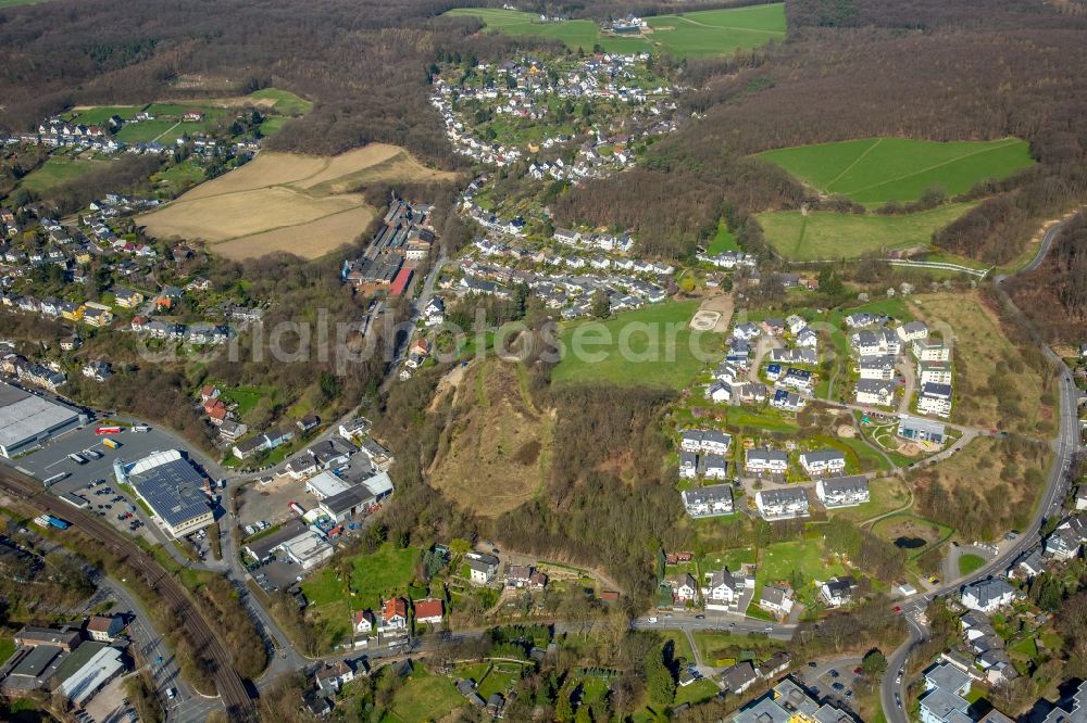 Aerial photograph Hagen - Residential area of the multi-family house settlement on Roemers Hof - Rodersiepen in Hagen in the state North Rhine-Westphalia, Germany