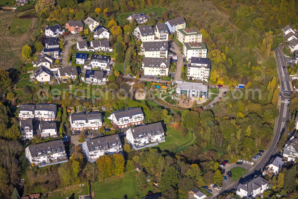 Hagen from above - Residential area of the multi-family house settlement on Roemers Hof - Rodersiepen in Hagen at Ruhrgebiet in the state North Rhine-Westphalia, Germany