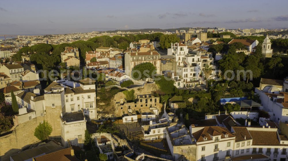 Aerial photograph Lisboa - Residential area of the multi-family house settlement on street Rua Sao Tome in Lisboa in Portugal